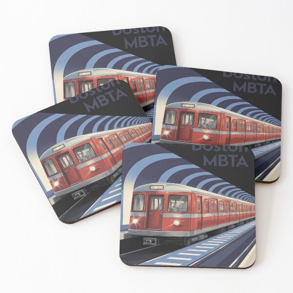 Item preview, Boston MBTA Subway Retro Train City Transit Artwork designed and sold by Rackaam.