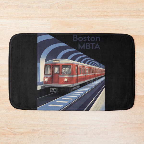 Item preview, Boston MBTA Subway Retro Train City Transit Artwork designed and sold by Rackaam.