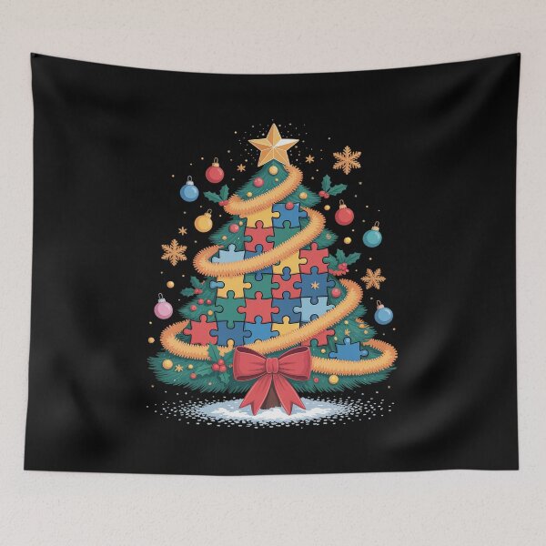 Item preview, Autism Christmas Tree Lights Xmas Cute Xmas Autism Awareness designed and sold by SIGORDESIGN.