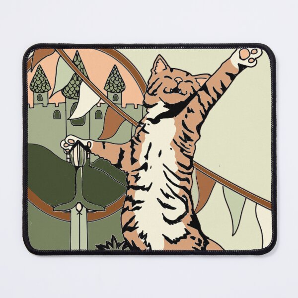 Item preview, Ren Faire Tabby Cat with Sword designed and sold by JJMonty-Art.