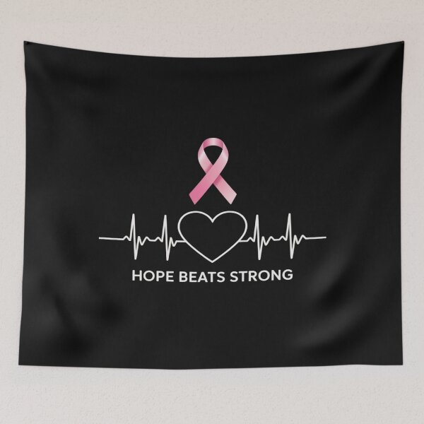 Item preview, Breast Cancer Awareness Month Pink Ribbon Heartbeat designed and sold by Rackaam.