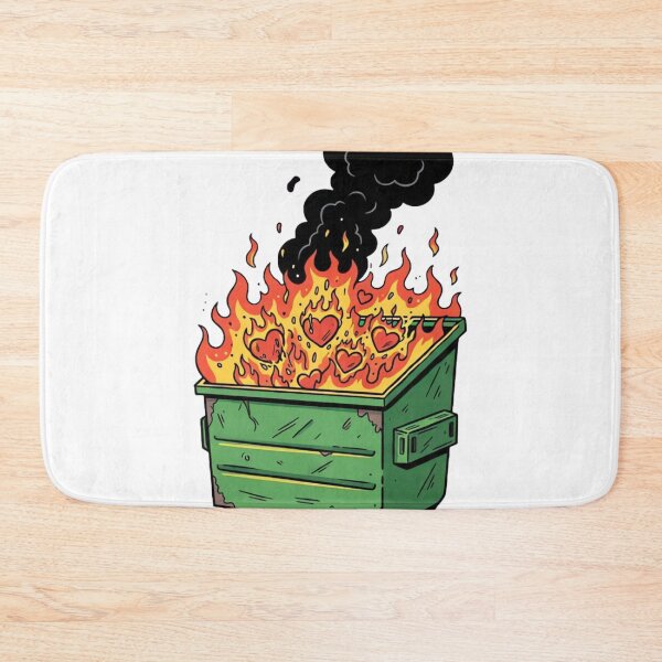 Item preview, Love Is A Dumpster Fire Funny Chaotic Anti-Valentine Art designed and sold by ARTReMi.