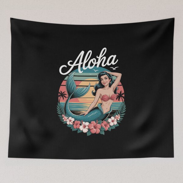 Item preview, Hawaiian Mermaid Vacation Sunset designed and sold by IdunayaStore.