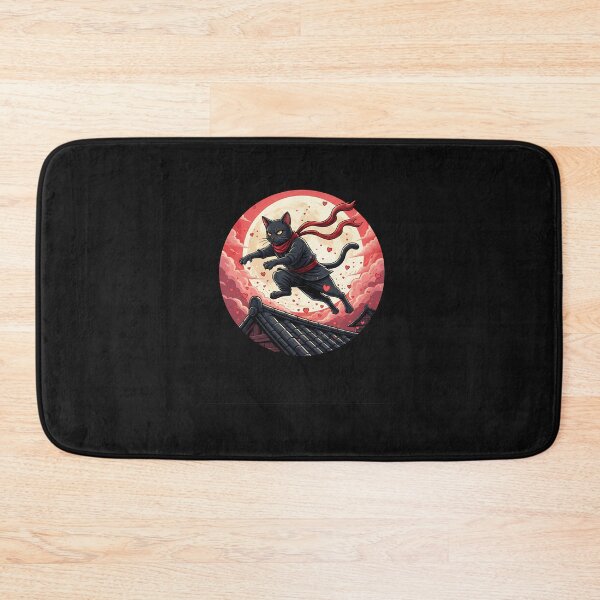 Item preview, Ninja Cat Valentine – Dark Japanese Assassin Cat Moon  designed and sold by SWEET-TINAPAY.