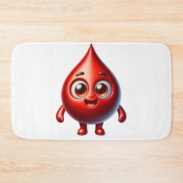 Item preview, Cute Blood Drop Mascot for Health Awareness designed and sold by LunaPixelStudio.