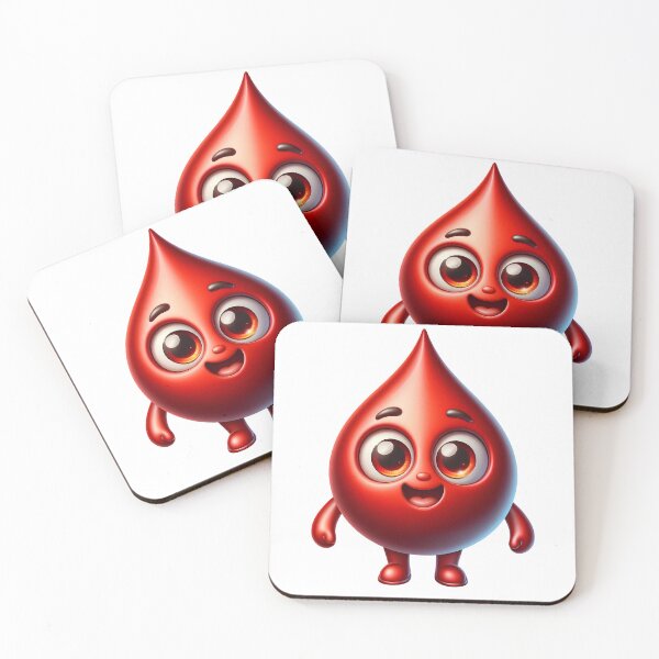 Item preview, Cute Blood Drop Mascot for Health Awareness designed and sold by LunaPixelStudio.
