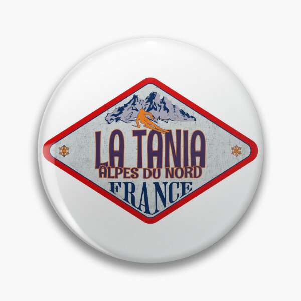 Item preview, La Tania, Alpes du Nord, France, Vintage skiing badge design designed and sold by Wanderful-roads.