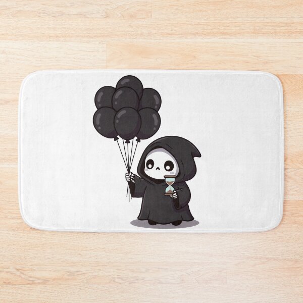 Item preview, Cute Grim Reaper With Black Balloons Spooky Anti-Valentine designed and sold by ARTReMi.