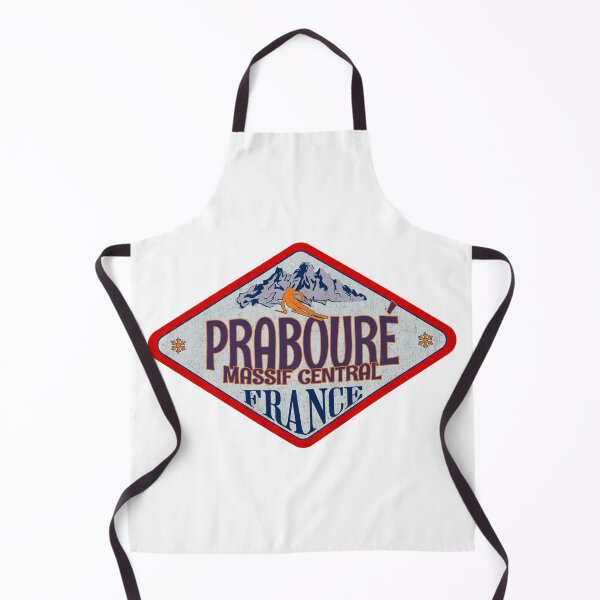Item preview, Prabouré, Massif Central, France, Vintage skiing badge design designed and sold by Wanderful-roads.
