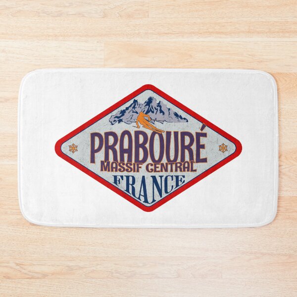 Item preview, Prabouré, Massif Central, France, Vintage skiing badge design designed and sold by Wanderful-roads.