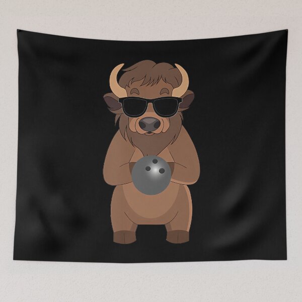 Item preview, Funny Bison Buffalo Wearing Sunglasses Tenpin Bowling designed and sold by HerbertKuhn112.