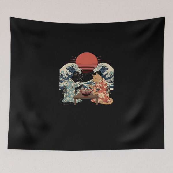 Item preview, Ramen Love Cats – Great Wave Japanese Design designed and sold by SWEET-TINAPAY.