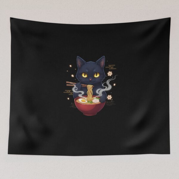 Item preview, Ramen Powered Cat – Cute Anime Japanese Art designed and sold by SWEET-TINAPAY.