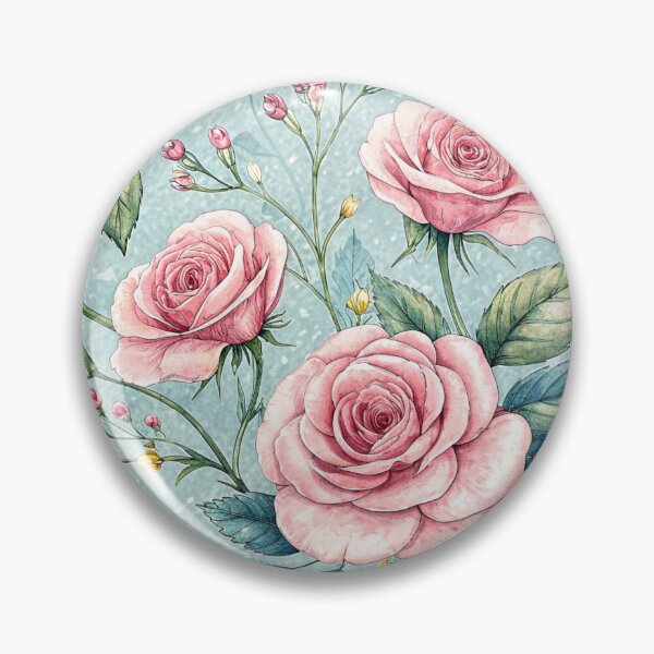 Aperçu de l'œuvre Jardin de roses vintage : Motif floral aquarelle rose tendre | Illustration romantique et élégante créée et vendue par CHRONIN.