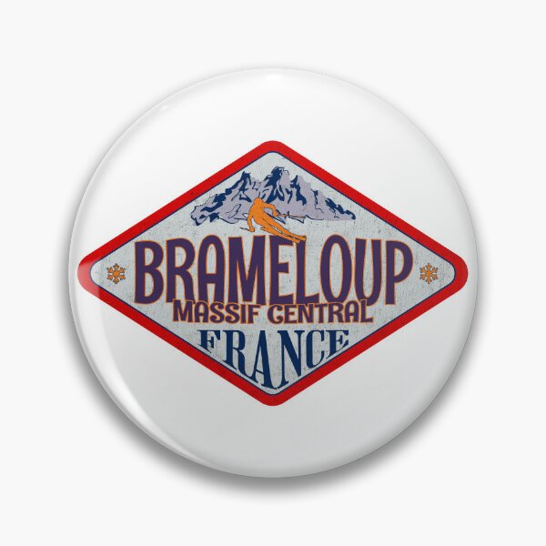 Aperçu de l'œuvre Brameloup, Massif Central, France, écusson de ski vintage créée et vendue par Wanderful-roads.