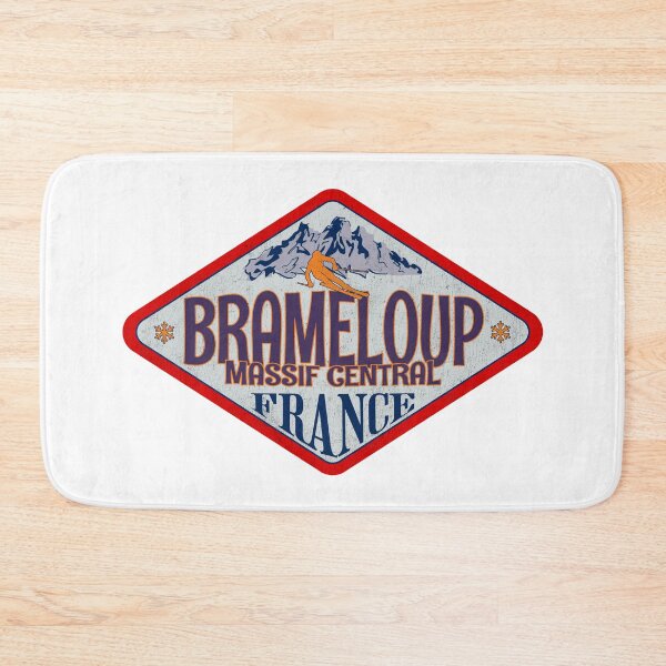Item preview, Brameloup, Massif Central, France, Vintage skiing badge design designed and sold by Wanderful-roads.