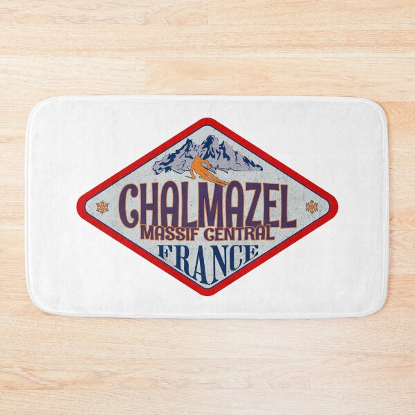 Item preview, Chalmazel, Massif Central, France, Vintage skiing badge design designed and sold by Wanderful-roads.
