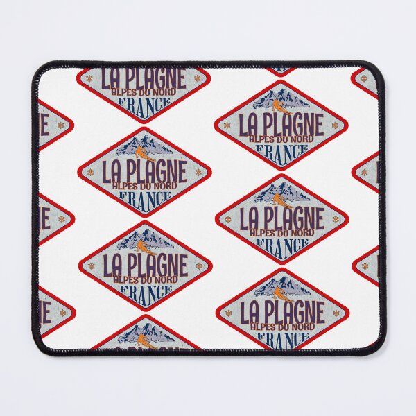 Item preview, La Plagne, Alpes du Nord, France, Vintage skiing badge design designed and sold by Wanderful-roads.