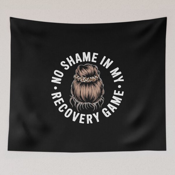 Item preview, No Shame In My Recovery Game Girl Messy Bun Sobriety AA NA designed and sold by IdunayaStore.
