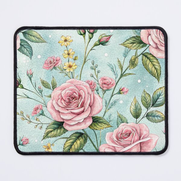 Artikelvorschau, Vintage-Rosengarten: Zartrosa Aquarell-Blumenmuster | Romantischer und eleganter Kunstdruck entworfen und verkauft von CHRONIN.