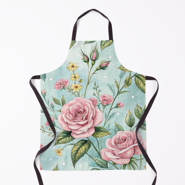 Aperçu de l'œuvre Jardin de roses vintage : Motif floral aquarelle rose tendre | Illustration romantique et élégante créée et vendue par CHRONIN.