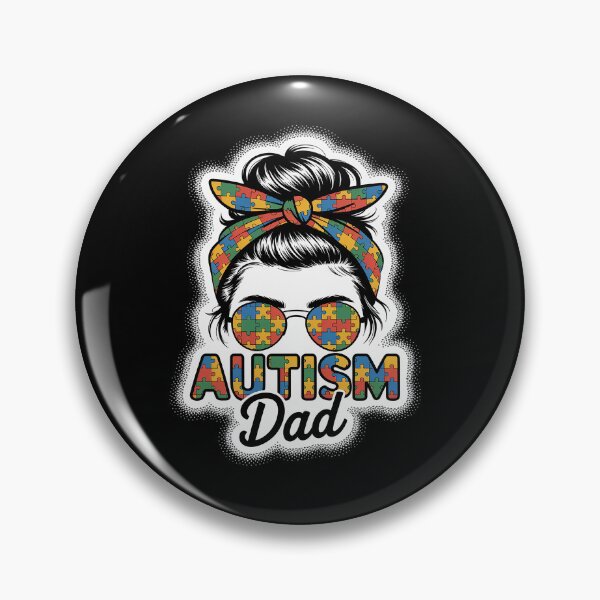 Item preview, Autism Dad Life Messy Bun Bleached Mothers Day Autism Mom designed and sold by Moxizz.