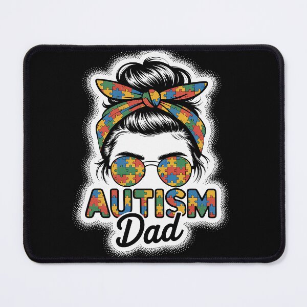 Item preview, Autism Dad Life Messy Bun Bleached Mothers Day Autism Mom designed and sold by Moxizz.