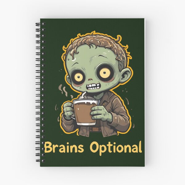 Item preview,  Brains Optional Zombie Coffee - Funny Cute Zombie Drinking Coffee Cartoon Design designed and sold by Amplify-n-Co.