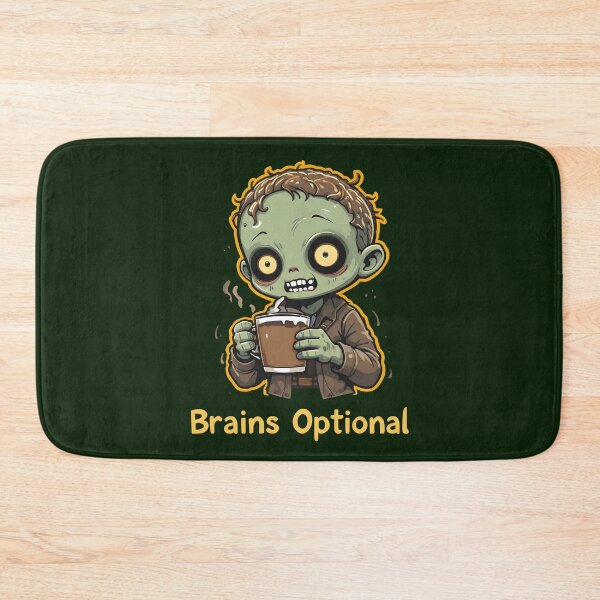 Item preview,  Brains Optional Zombie Coffee - Funny Cute Zombie Drinking Coffee Cartoon Design designed and sold by Amplify-n-Co.