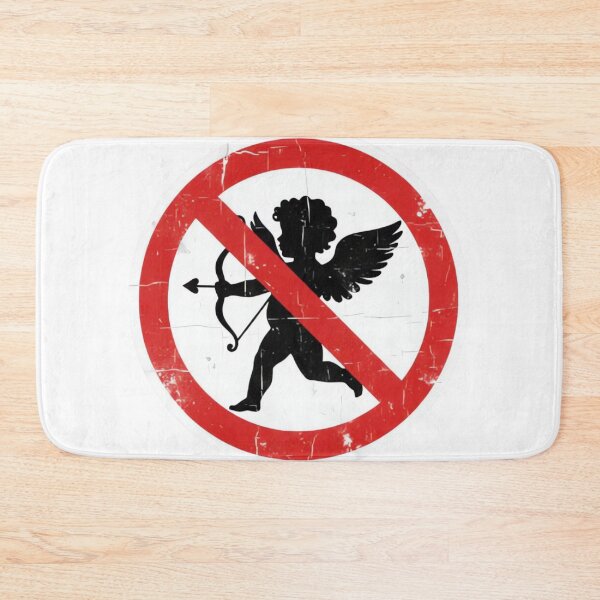 Item preview, No Cupid Allowed Prohibition Sign Anti-Valentine Grunge designed and sold by ARTReMi.