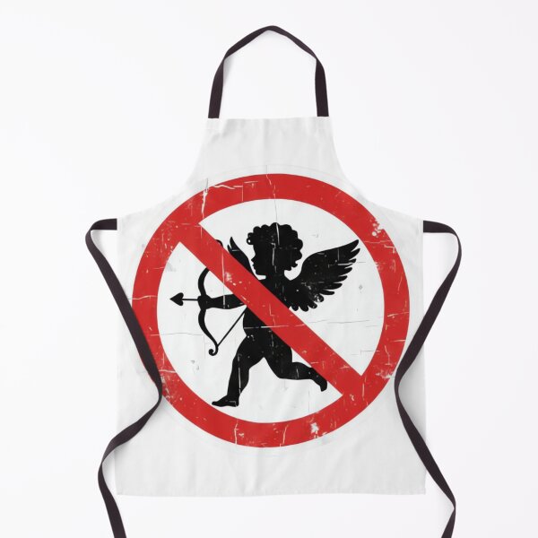 Item preview, No Cupid Allowed Prohibition Sign Anti-Valentine Grunge designed and sold by ARTReMi.