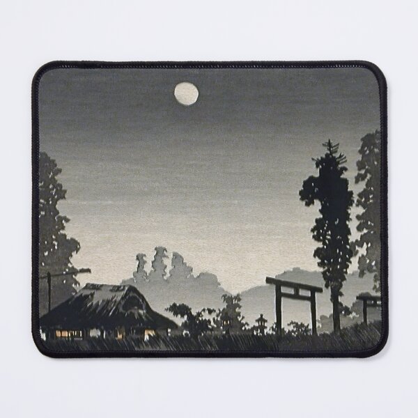 Item preview, Moonlit Village with Torii Gates - Hiroaki Takahashi Vintage Print designed and sold by Open Canvas.