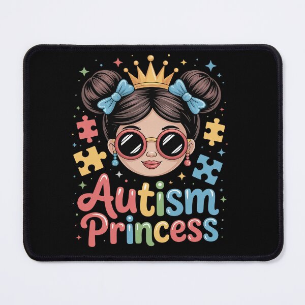 Item preview, Autism Princess Afro Girls Bow Daughter Autism Awareness designed and sold by Moxizz.