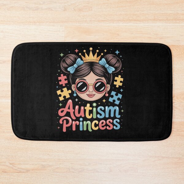 Item preview, Autism Princess Afro Girls Bow Daughter Autism Awareness designed and sold by Moxizz.