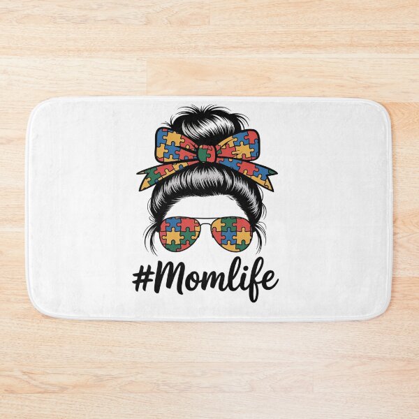 Item preview, Autism Mom Life Puzzle Messy Bun Autism Awareness Month designed and sold by Moxizz.