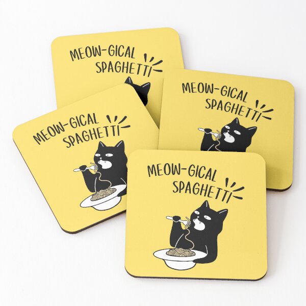 Item preview, Meow-gical Spaghetti – Playful Cat Pasta Illustration designed and sold by TheBeeKindSpace.