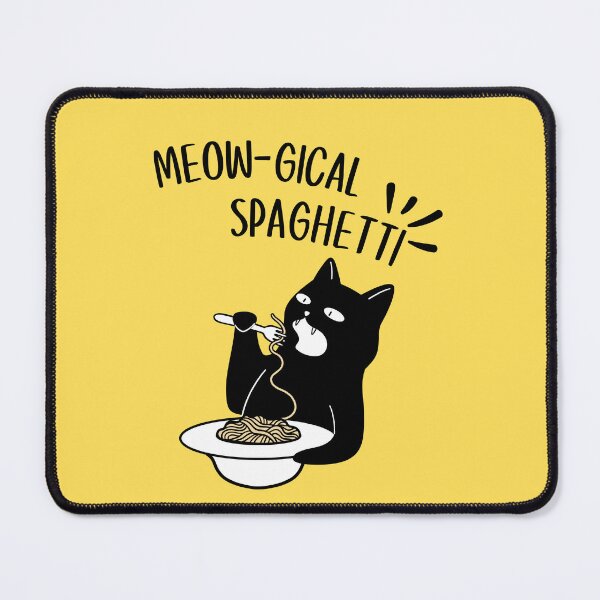 Item preview, Meow-gical Spaghetti – Playful Cat Pasta Illustration designed and sold by TheBeeKindSpace.