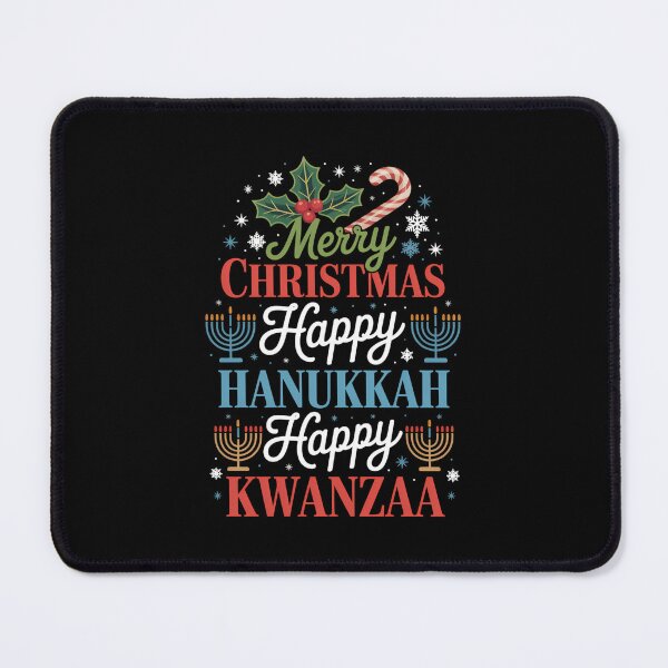 Item preview, Merry Christmas Happy Hanukkah Jewish Happy Kwanzaa Xmas  designed and sold by FaithAbbott.