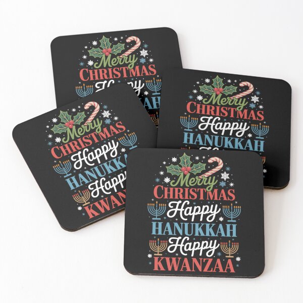 Item preview, Merry Christmas Happy Hanukkah Jewish Happy Kwanzaa Xmas  designed and sold by FaithAbbott.