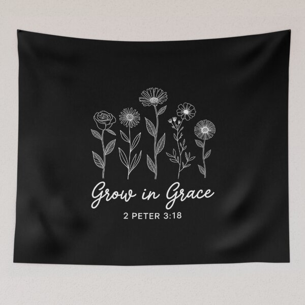 Item preview, Christian Wildflowers Grow in Grace Christian Bible Verse designed and sold by FaithAbbott.