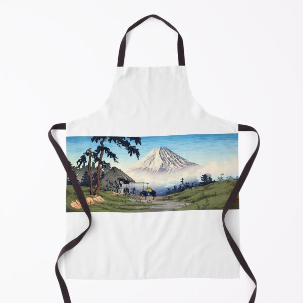 Item preview, Mount Fuji and Rural Rest Stop - Hiroaki Takahashi Vintage Print designed and sold by Open Canvas.