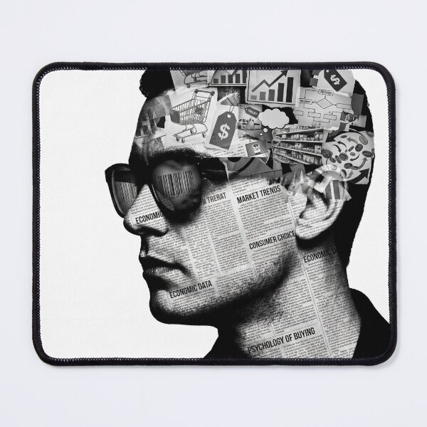 Item preview, Marketing Brain Collage Poster For Creators, Neuro-Marketing Office Decor Print India designed and sold by AbstractAuraArt.