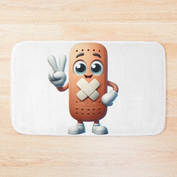 Item preview, Cute Healing Bandage Mascot Peace Sign designed and sold by LunaPixelStudio.