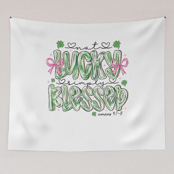 Item preview, Not Lucky Simply Blessed Romans 4:7-8 designed and sold by Nicobondar.