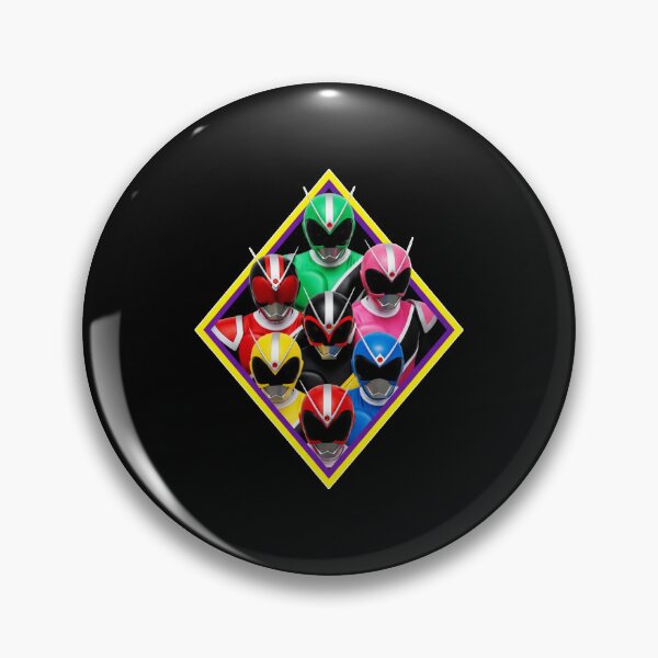 Item preview, Group Of Colorful Power Rangers In A Diamond Shape Pose Cool And Retro Vibes Awesome  designed and sold by Eboniggins.