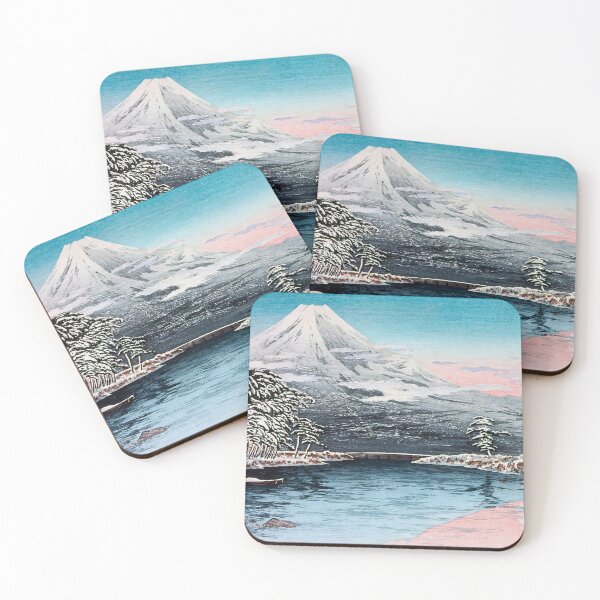 Item preview, Mount Fuji and Bridge in Winter - Hiroaki Takahashi Vintage Print designed and sold by Open Canvas.