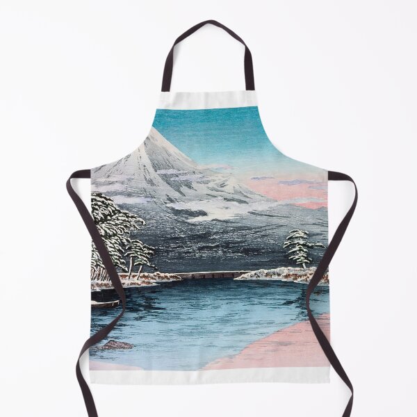 Item preview, Mount Fuji and Bridge in Winter - Hiroaki Takahashi Vintage Print designed and sold by Open Canvas.