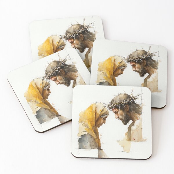 Item preview, Station IV – Jesus Meets His Mother – Modern Stations of the Cross Watercolor designed and sold by FaithArtCrea.