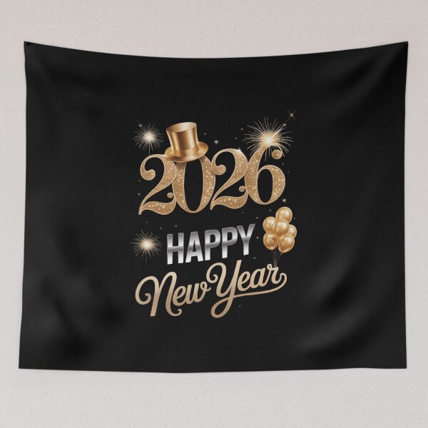 Item preview, Happy New Year 2026 Goodbye 2025 Hello 2026 Cheers Year of the Horse Holiday  designed and sold by IdunayaStore.