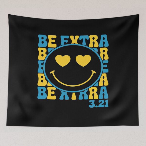 Item preview, Be Extra World Down Syndrome Day Awareness Smile Face Heart designed and sold by Moxizz.